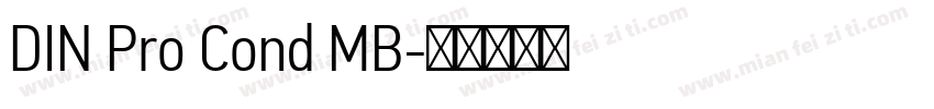 DIN Pro Cond MB字体转换